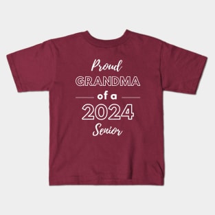 Proud Grandma Of a 2024 Senior Graduation Kids T-Shirt
